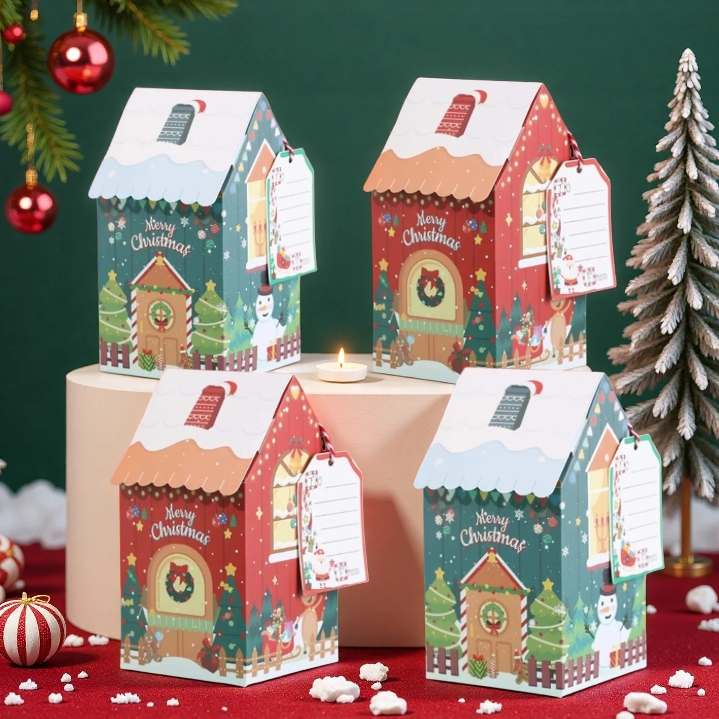 1-40PCS Gingerbread House Gift - Packaging 评论和价格